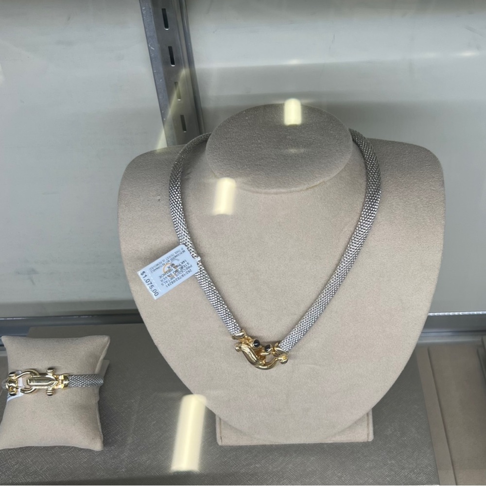 Two tones necklace 925 sterling silver from Italy 🇮🇹